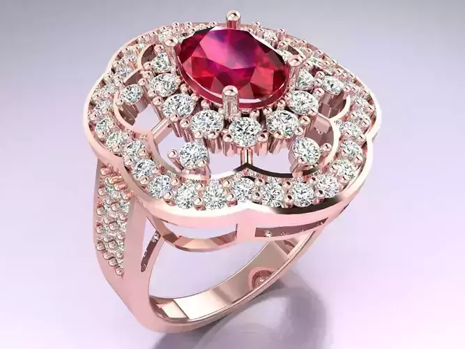 Oval Stone Ring - Womens Rings - GN206