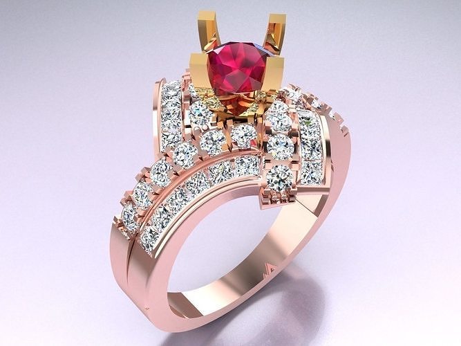 Diamond Ring - G2N135 3D print model
