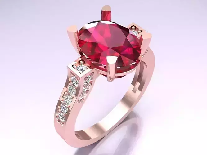 Oval Stone Ring - Womens Rings - G2N118