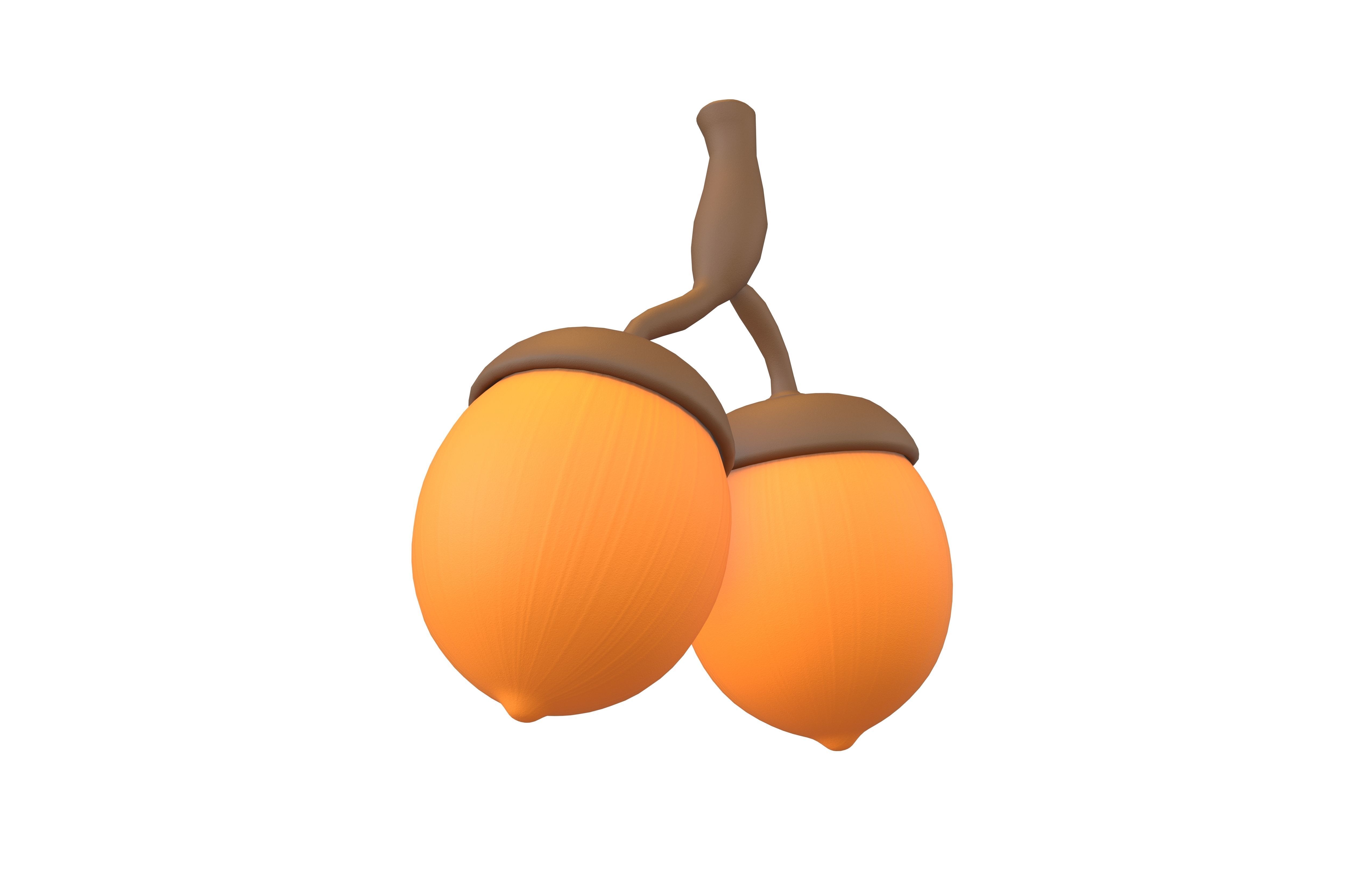 Acorn Fruit v1 003 Low-poly 3D model_3
