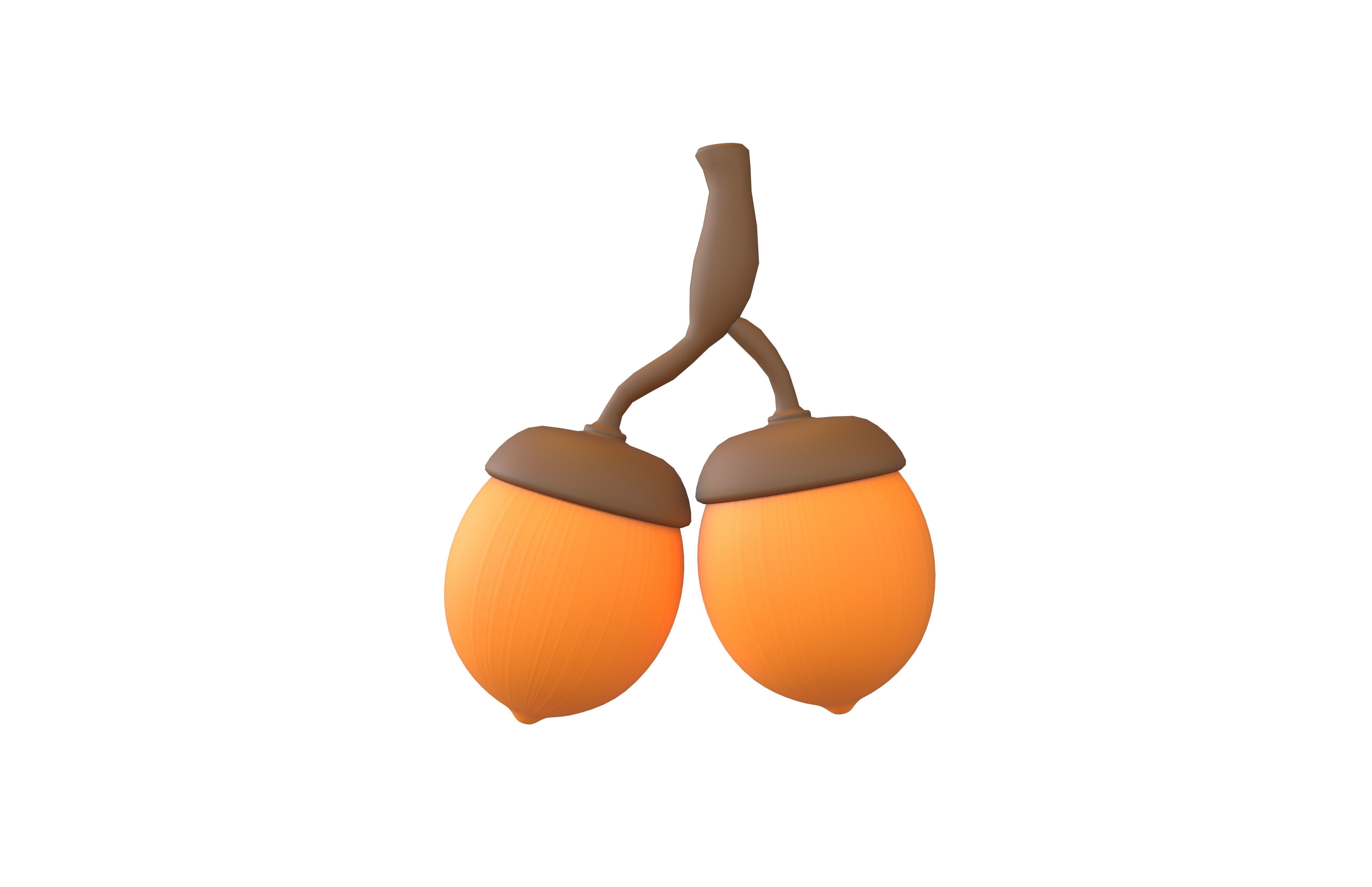 Acorn Fruit v1 003 Low-poly 3D model_1