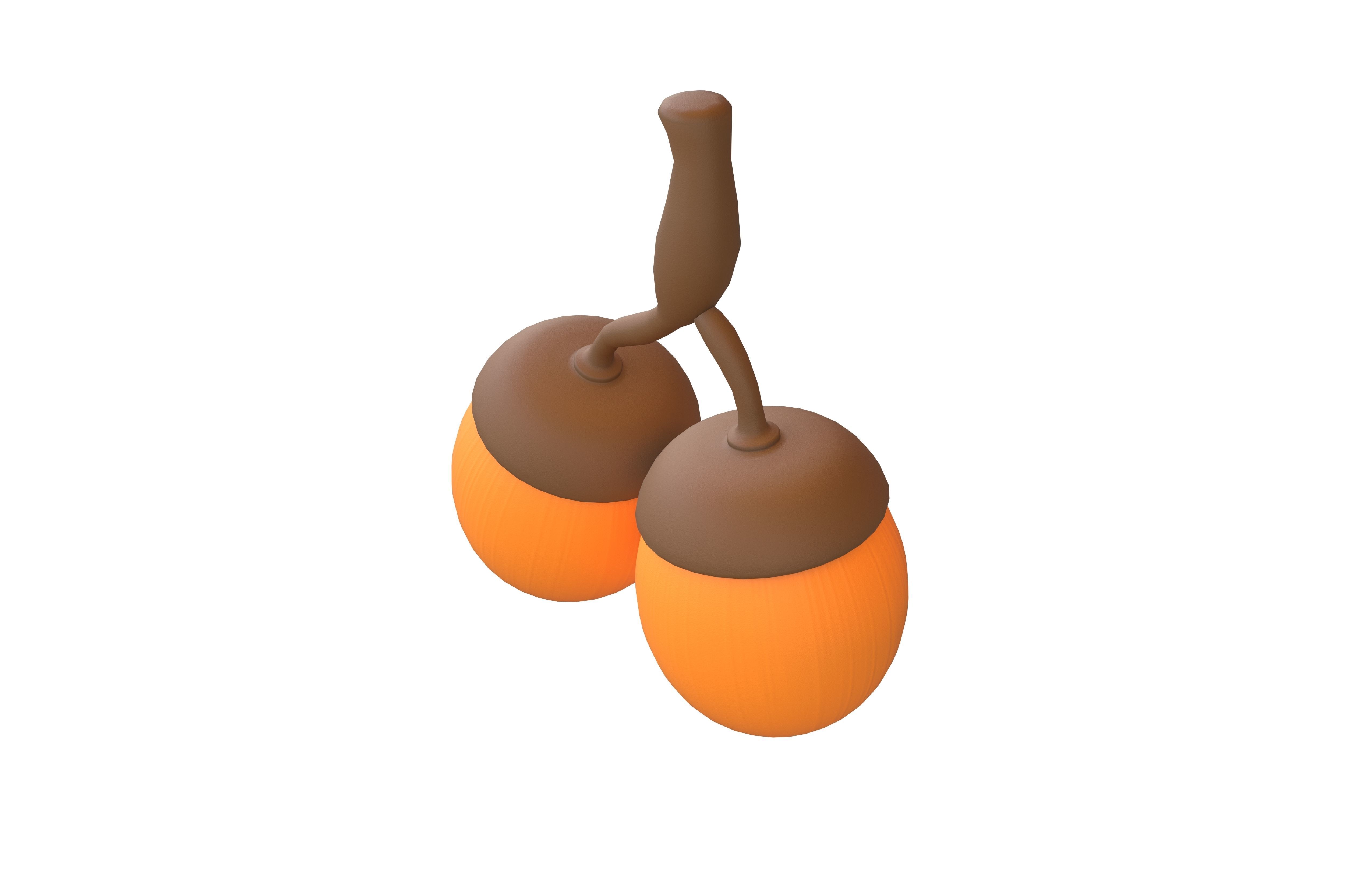 Acorn Fruit v1 003 Low-poly 3D model_2