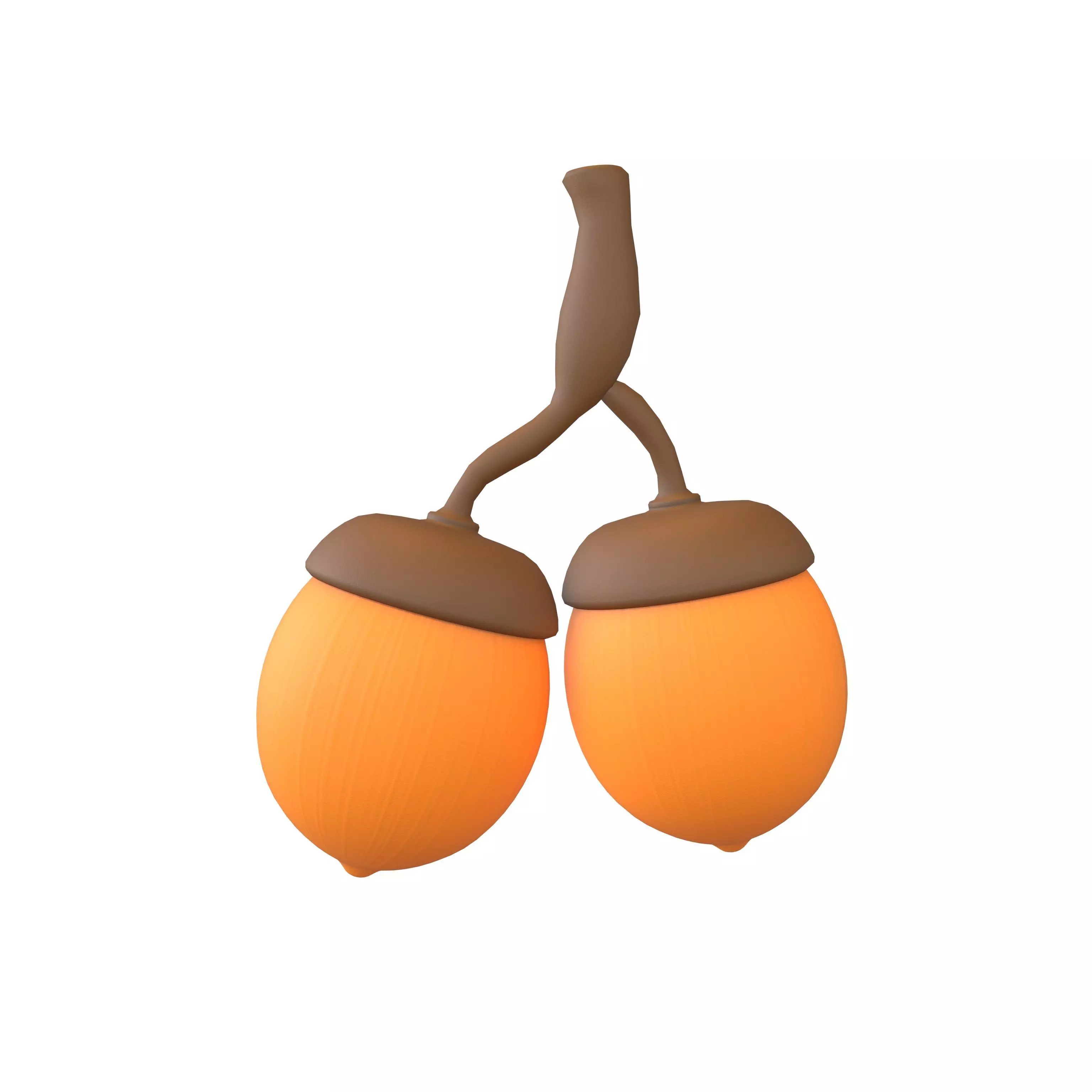 Acorn Fruit v1 003 Low-poly 3D model_0