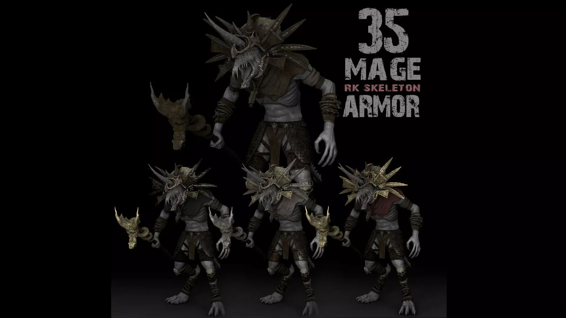 35 Mage Armor Low-poly 3D model_0
