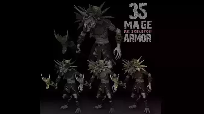 35 Mage Armor Low-poly 3D model