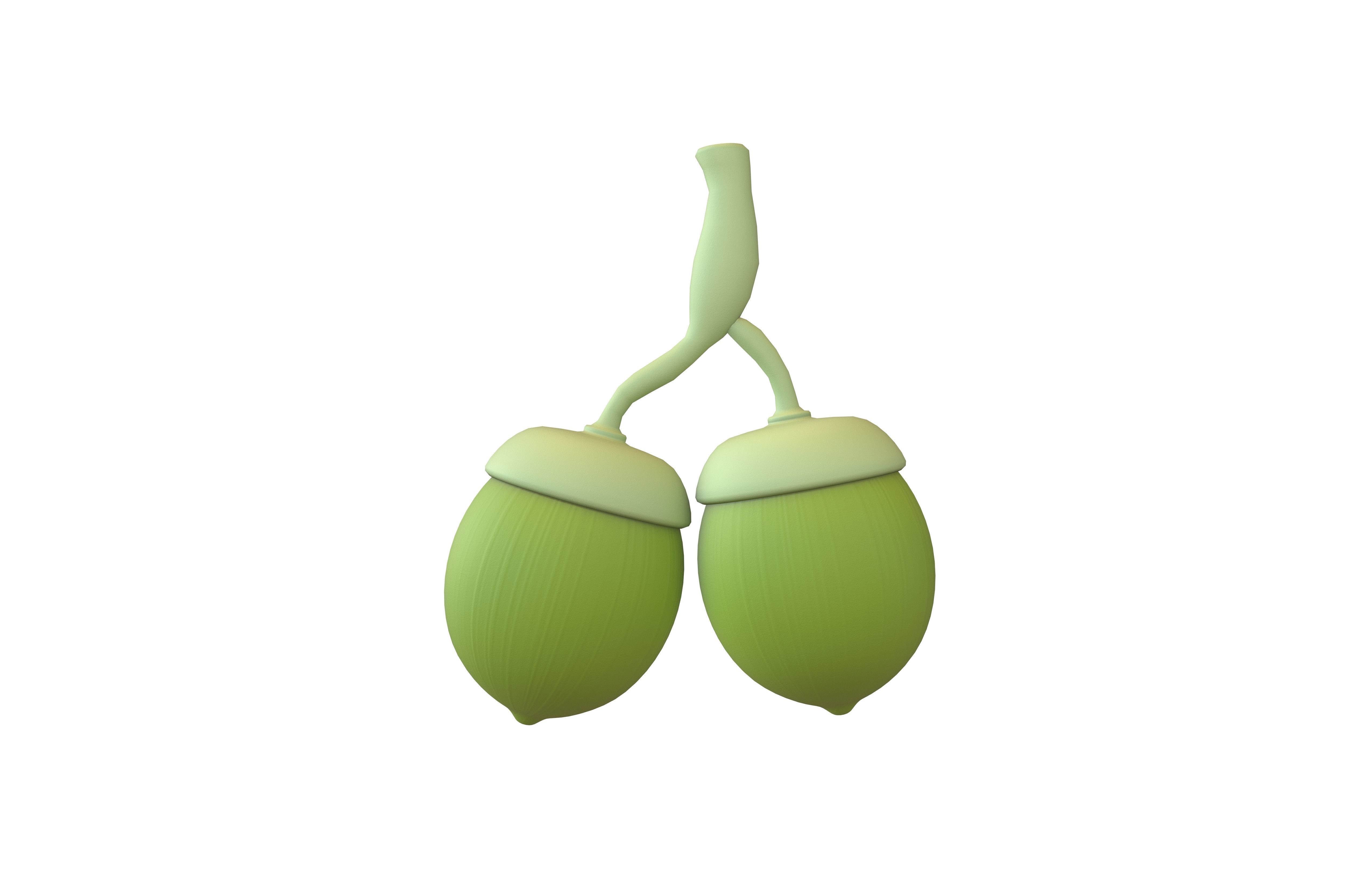 Acorn Fruit v1 004 Low-poly 3D model_1