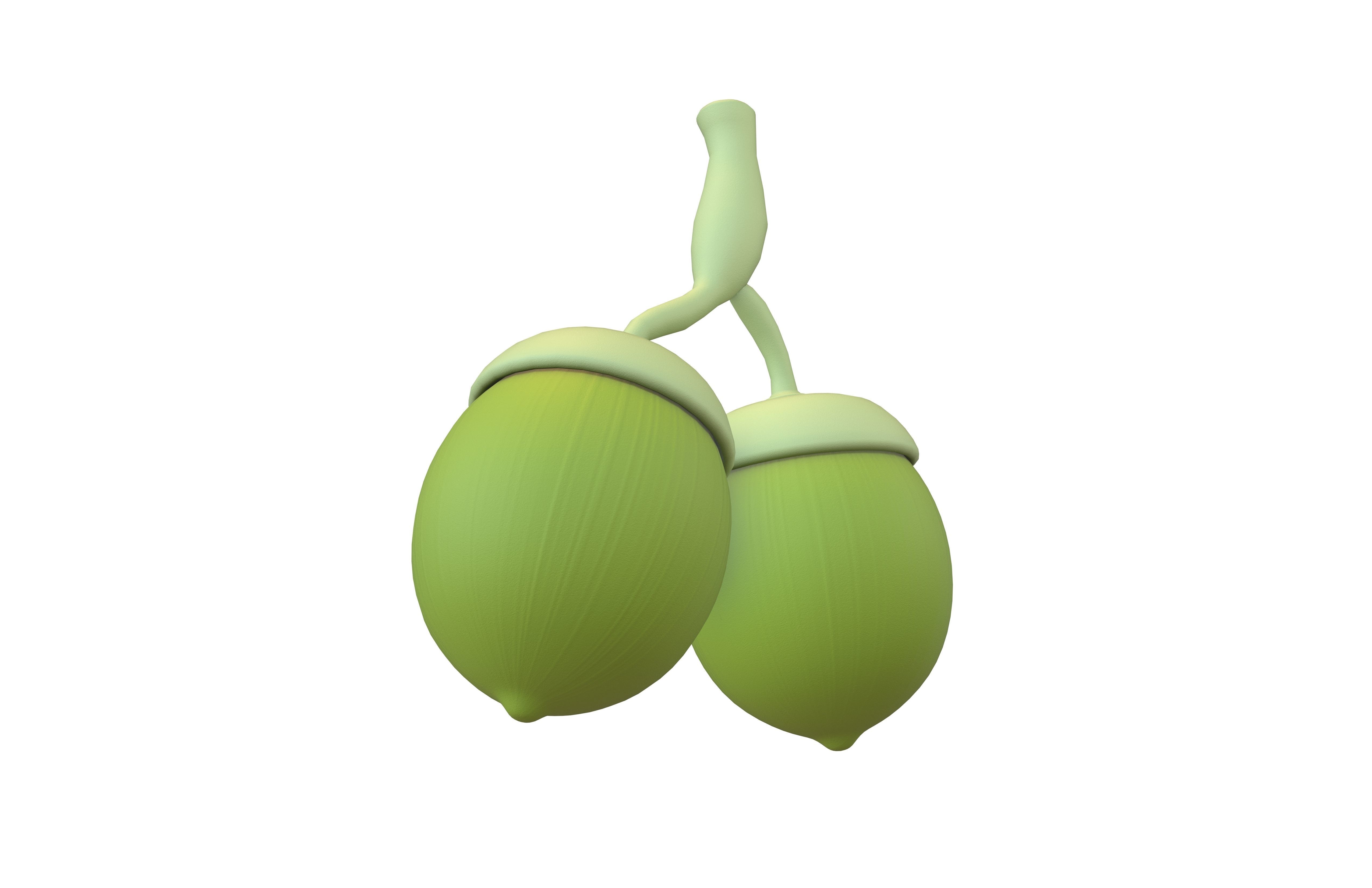Acorn Fruit v1 004 Low-poly 3D model_3