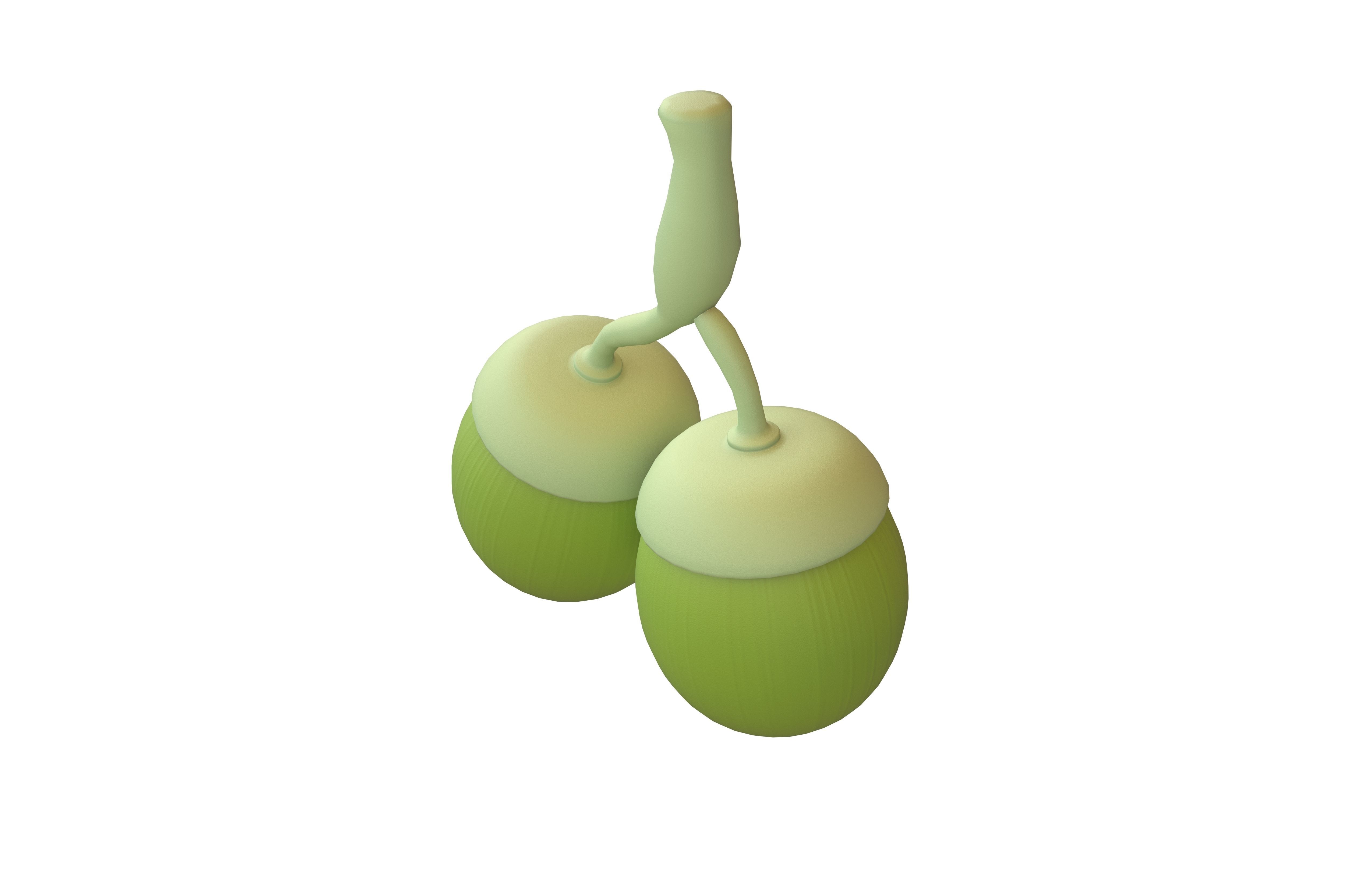 Acorn Fruit v1 004 Low-poly 3D model_2
