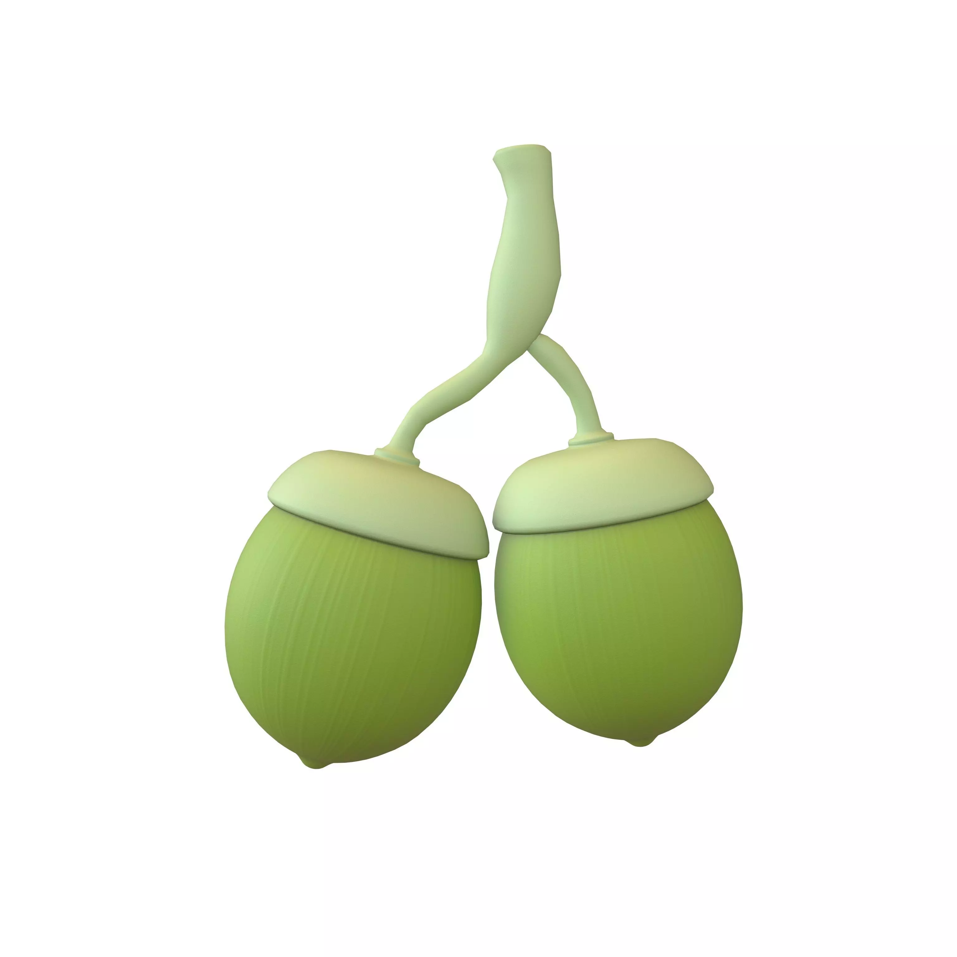 Acorn Fruit v1 004 Low-poly 3D model_0