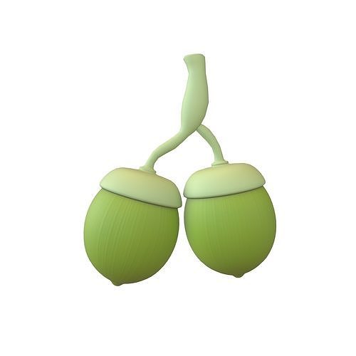 Acorn Fruit v1 004 Low-poly 3D model