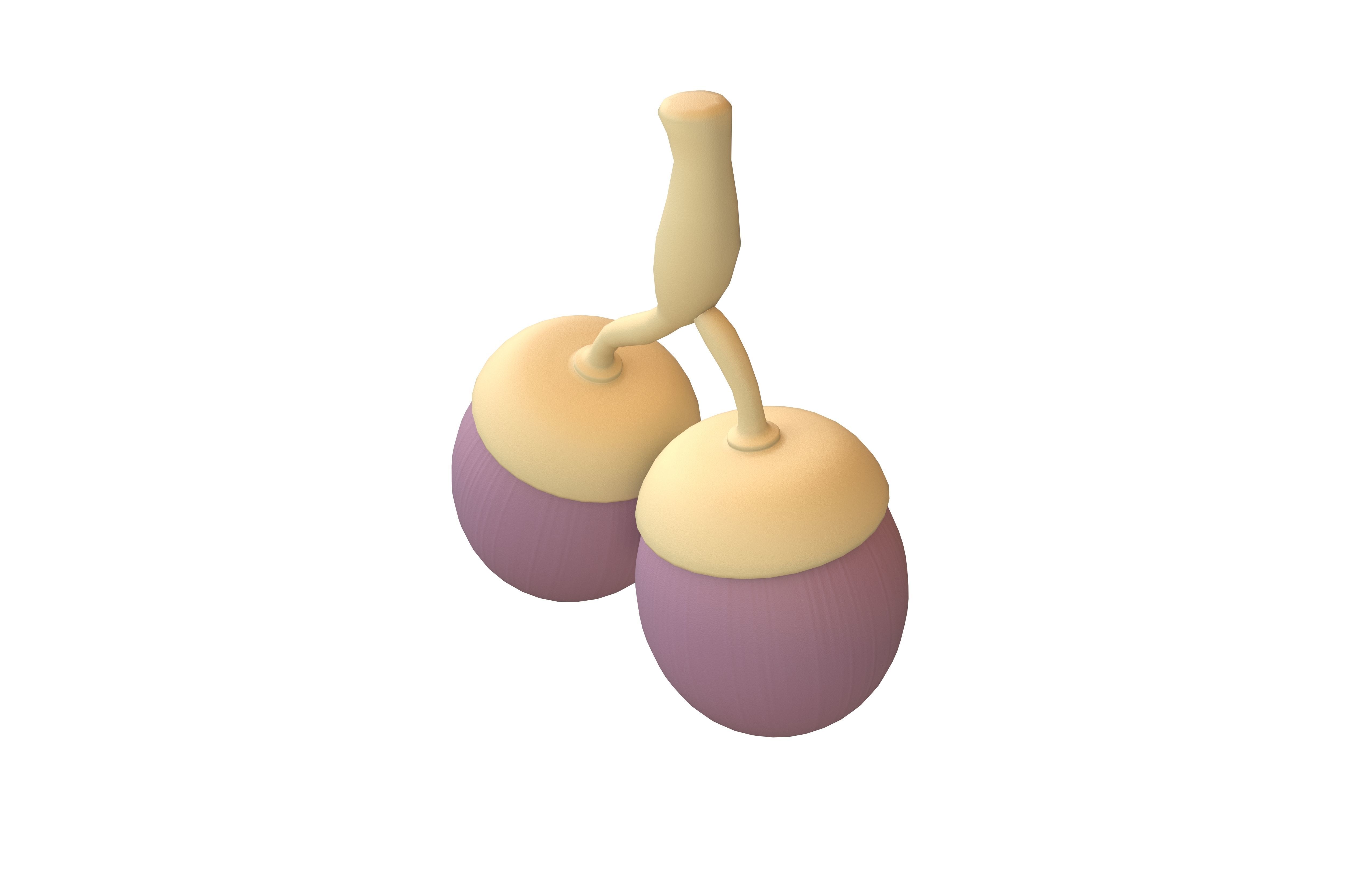 Acorn Fruit v1 005 Low-poly 3D model_3