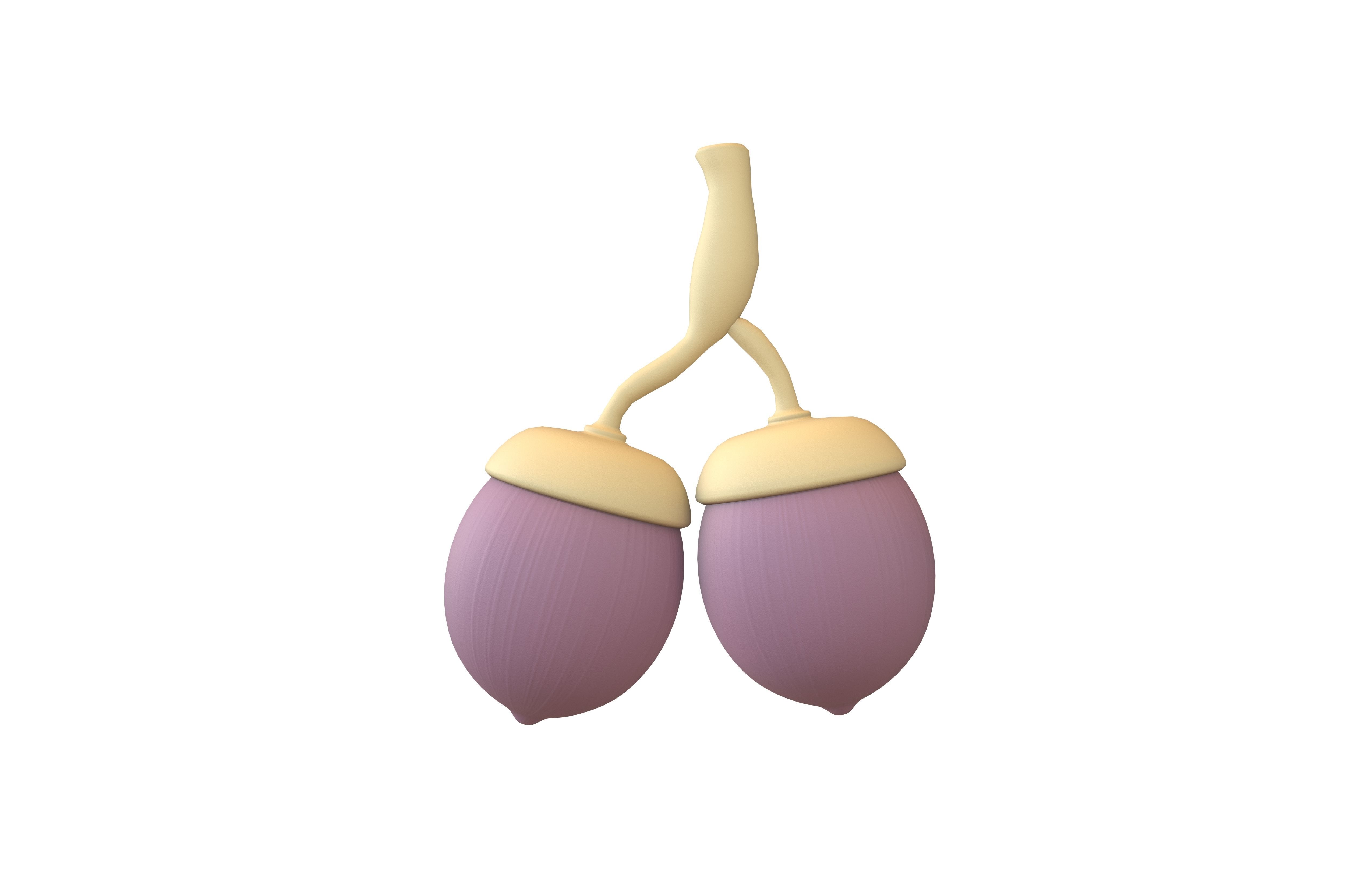 Acorn Fruit v1 005 Low-poly 3D model_1