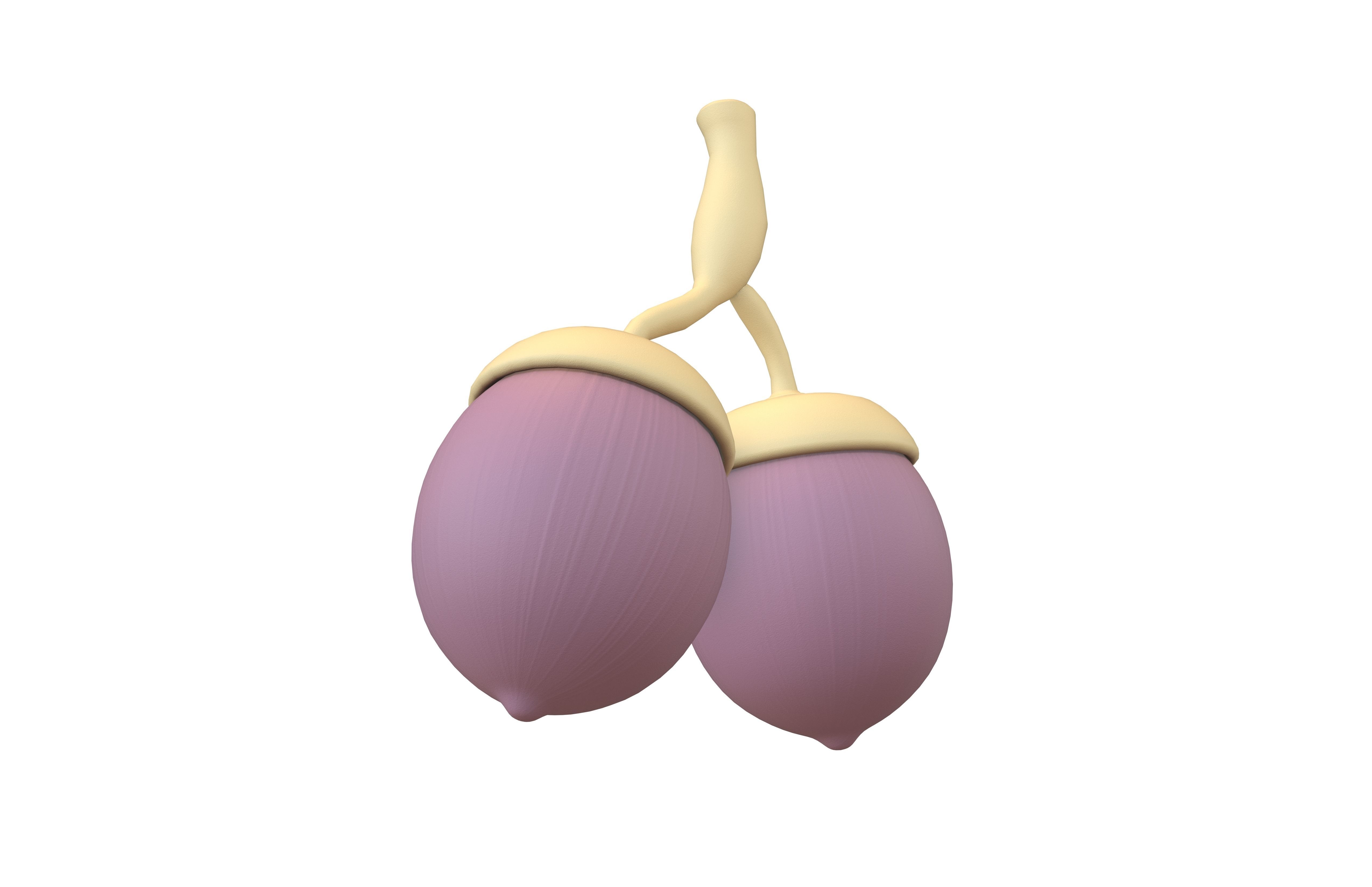 Acorn Fruit v1 005 Low-poly 3D model_2