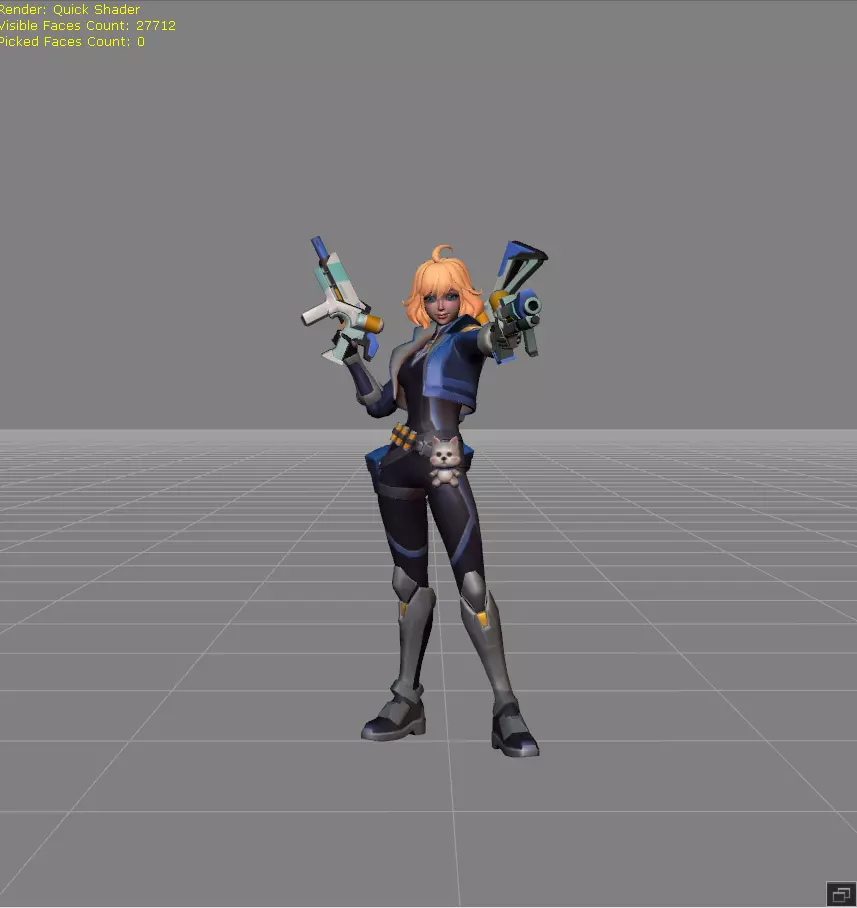Beatrix Space Agent Low-poly 3D model_0