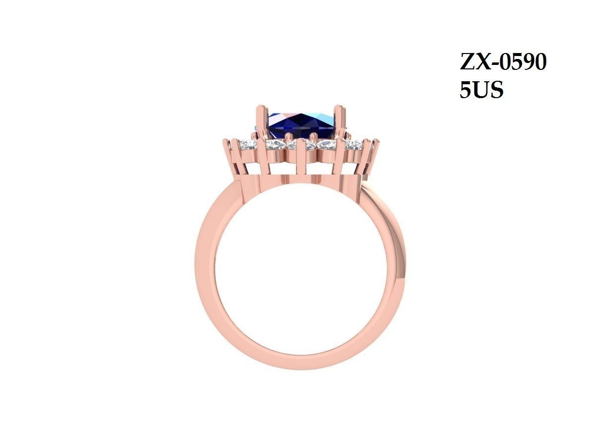 Oval Art Deco Ring 3D print model_11