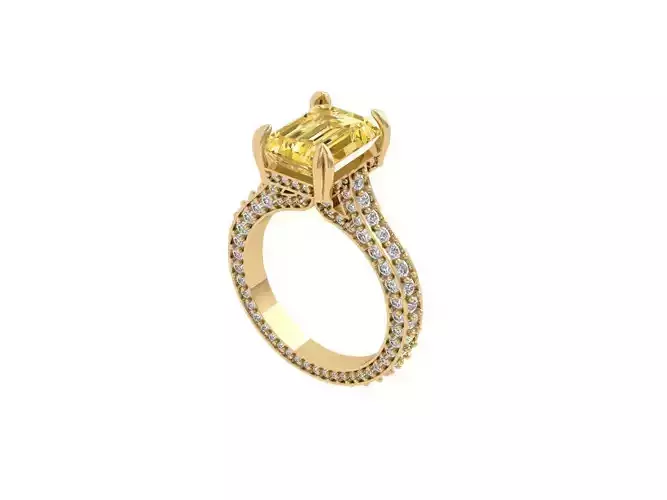 Emerald Art Deco Ring