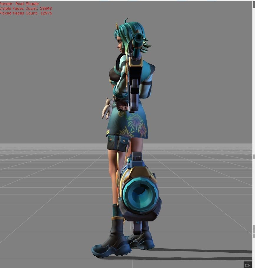 Beatrix Vibrant Fiesta Low-poly 3D model_2