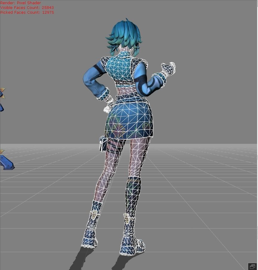 Beatrix Vibrant Fiesta Low-poly 3D model_7