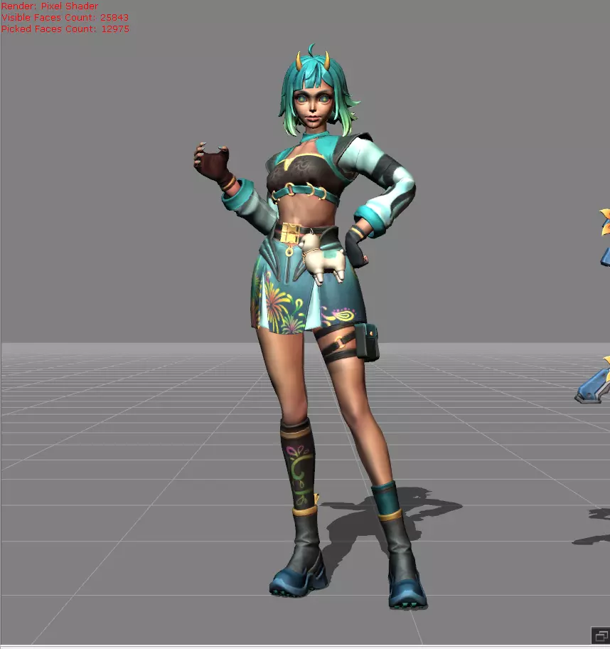 Beatrix Vibrant Fiesta Low-poly 3D model_0