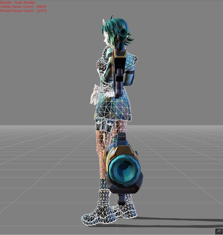 Beatrix Vibrant Fiesta Low-poly 3D model_6