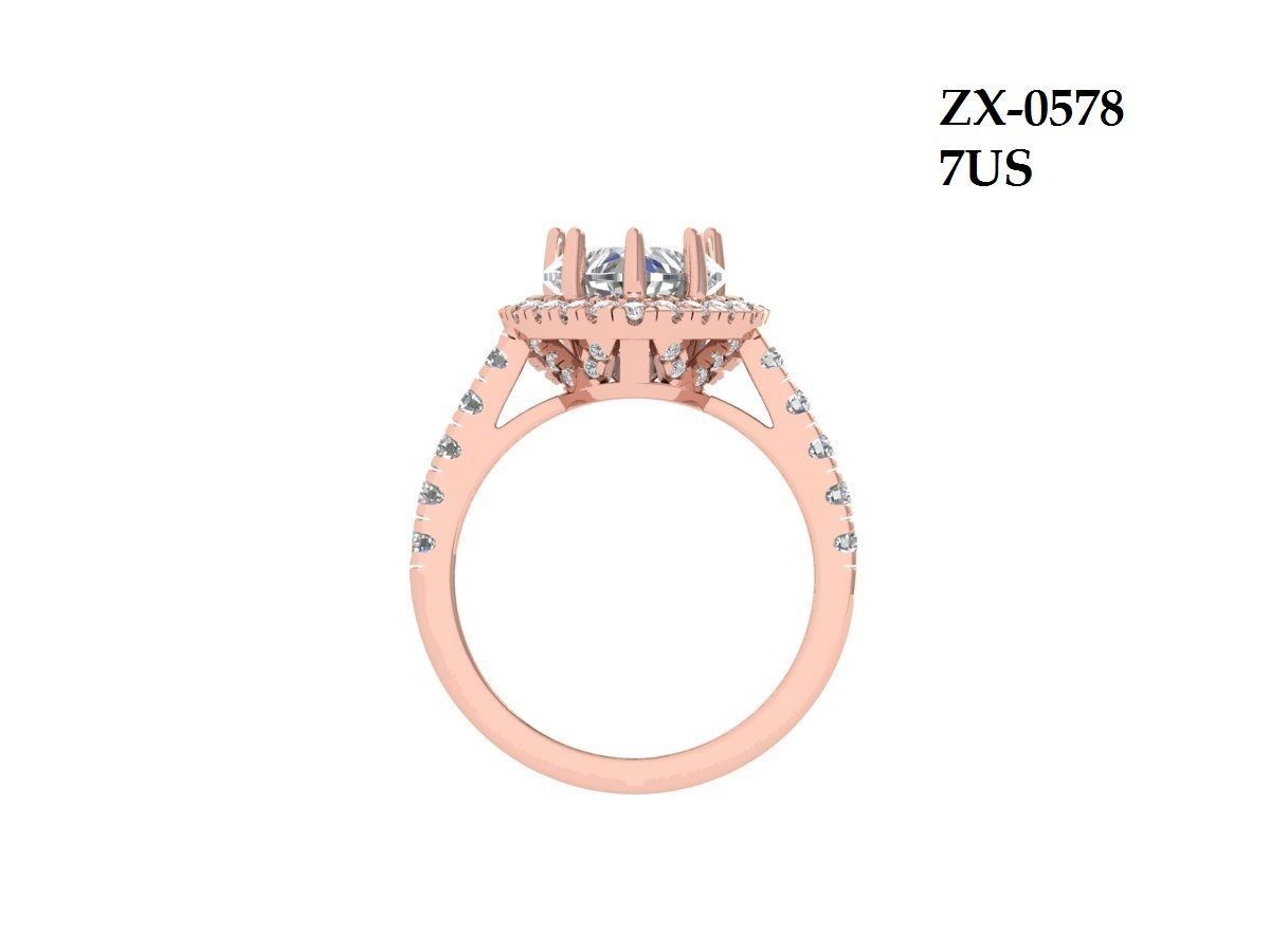 Heart Art Deco Ring 3D print model_11