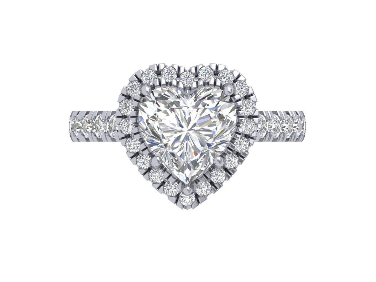 Heart Art Deco Ring 3D print model_5