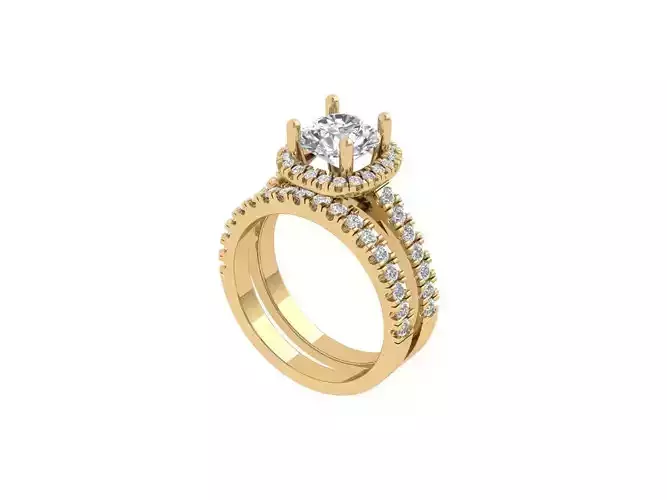Solitair Ring Bridal Set