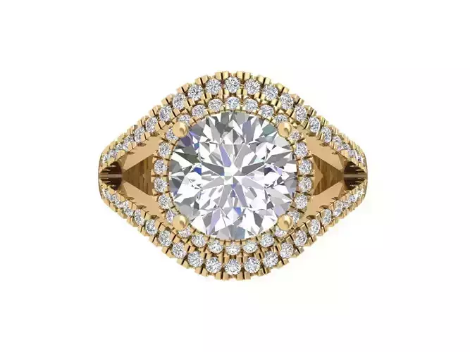 Solitaire Engagement Art Deco Ring