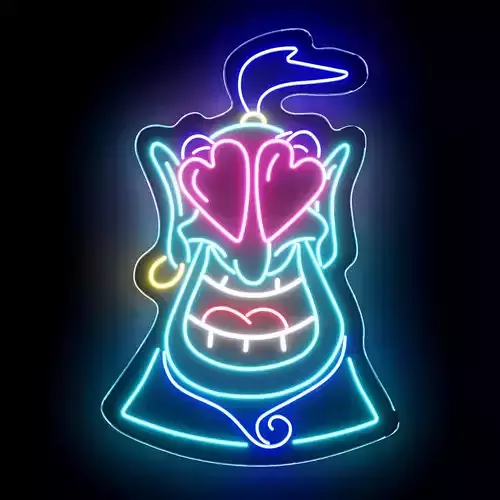 Aladdin Lamp Gin Neon Sign