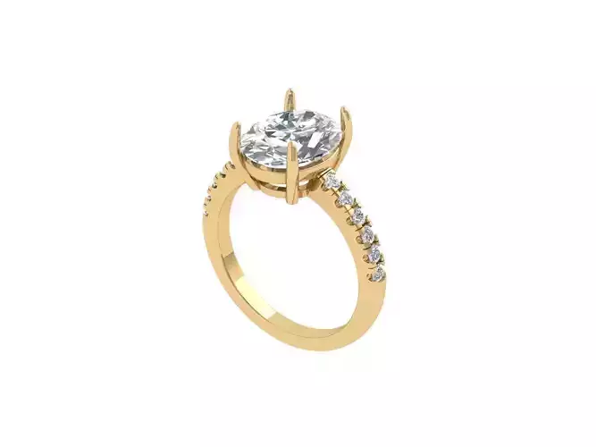 Oval Solitaire Ring