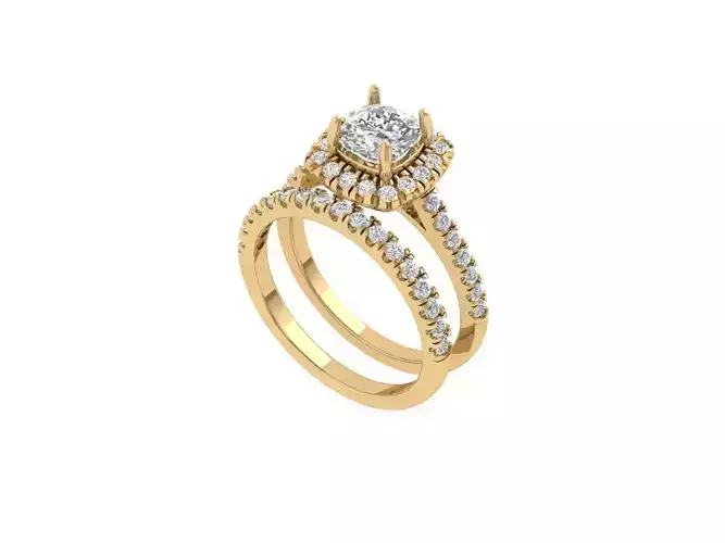 Solitair Ring Bridal Set