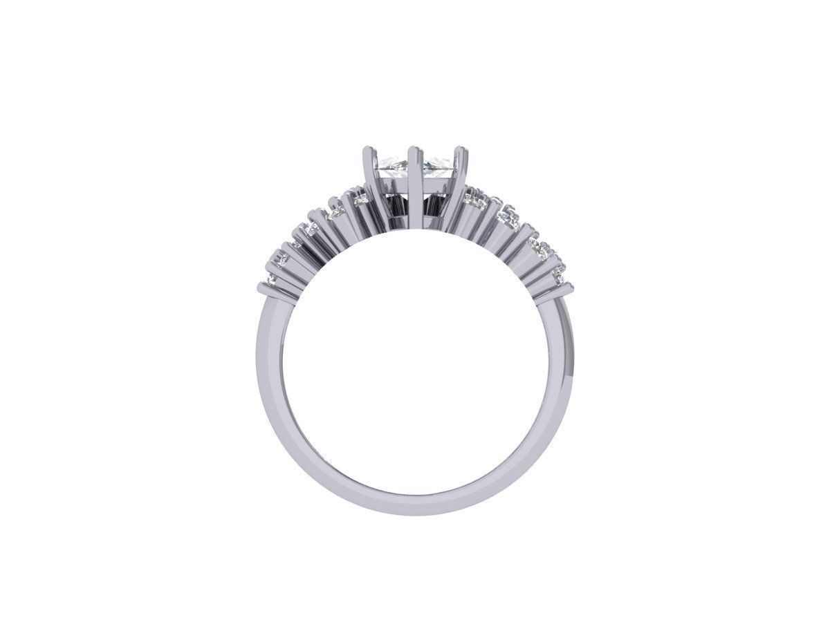 Marquise Ring Bridal Set 3D print model_6
