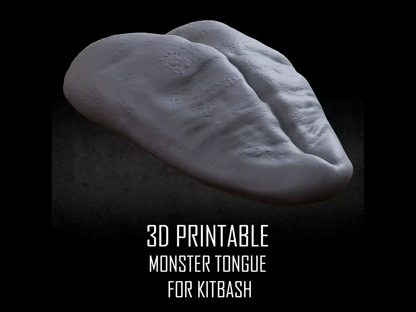 3D PRINTABLE MONSTER TONGUE FOR KITBASH - NORMAL 3D print model