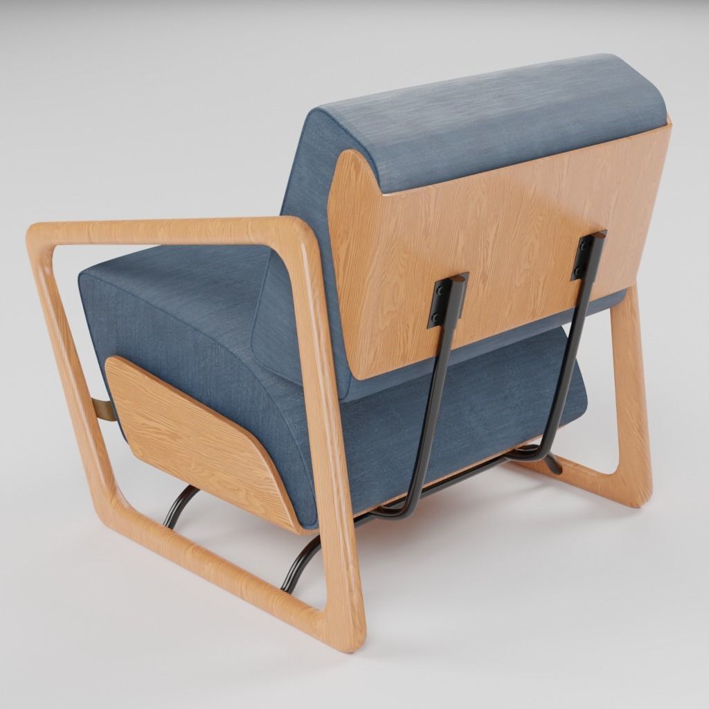 Stylish and beautiful chair for a good rest 3D model_16