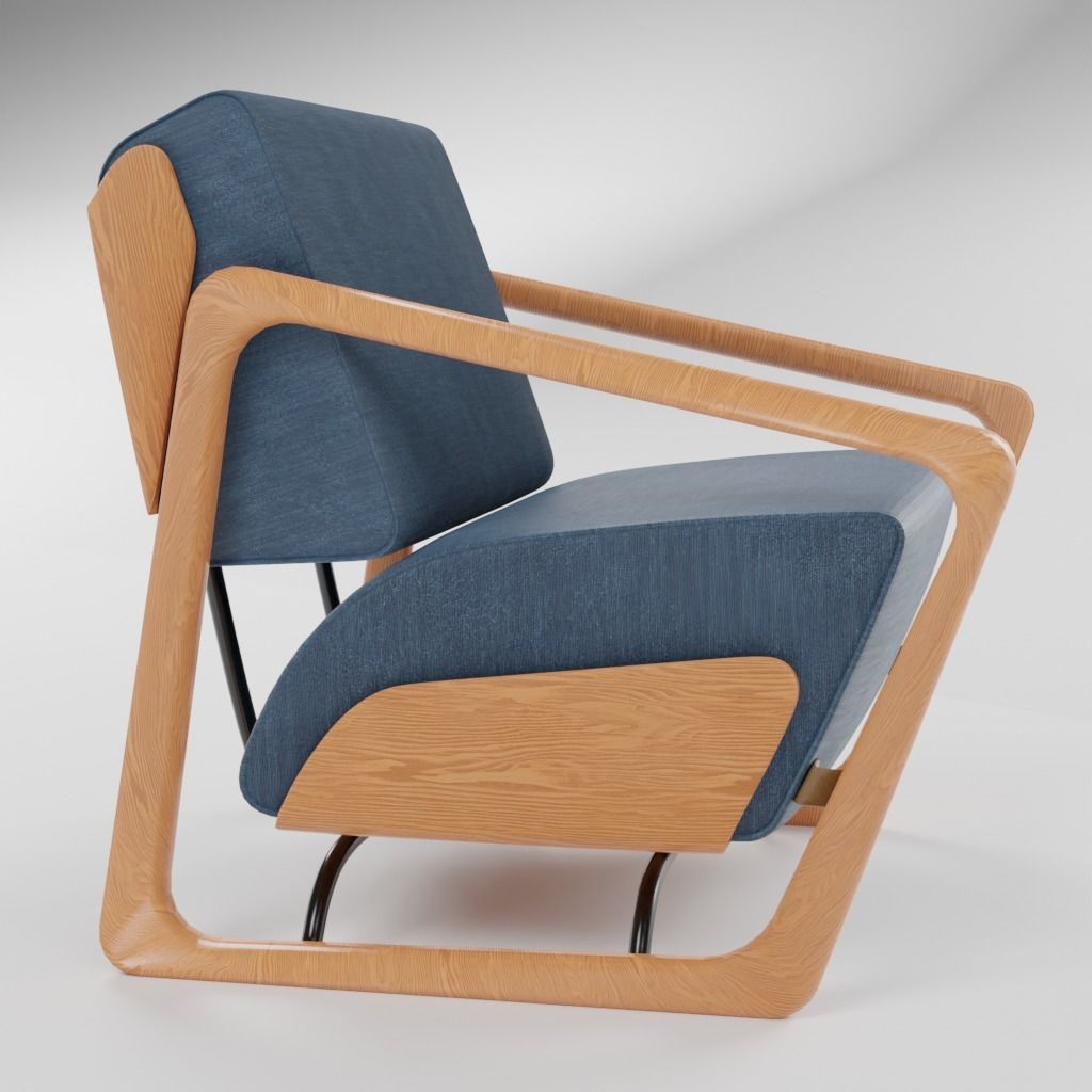 Stylish and beautiful chair for a good rest 3D model_1