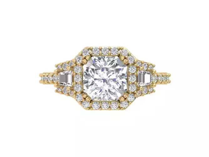Radiant Art Deco Ring