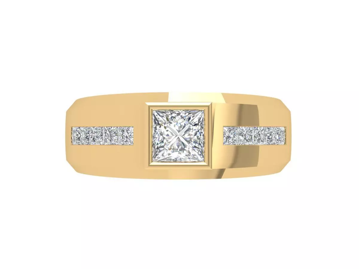 Princess Art Deco Ring 3D print model