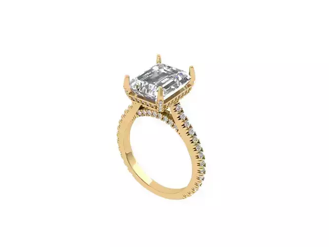  Emerald Art Deco Ring