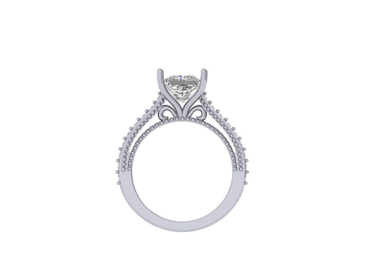 Princess Art Deco Ring 3D print model_7