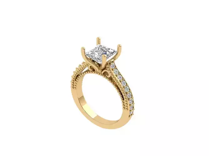 Princess Art Deco Ring