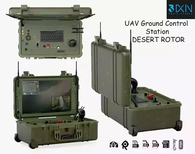 UAV Ground Control Station DESERT ROTOR 3D model