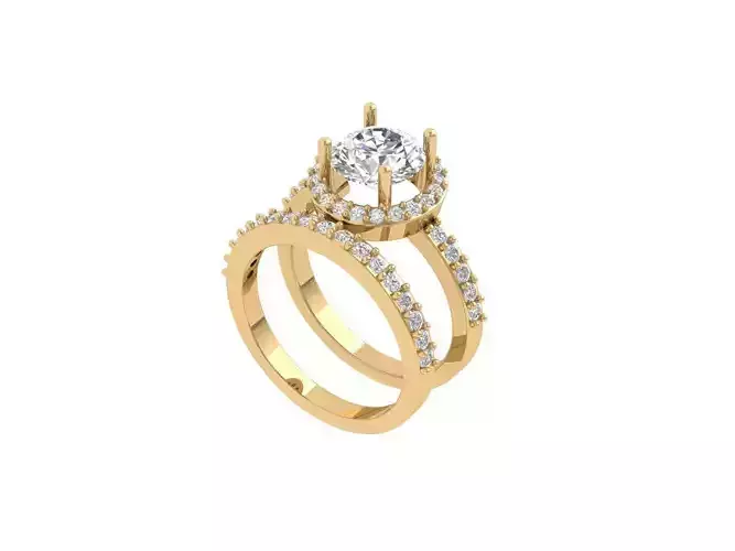 Solitair Ring Bridal Set