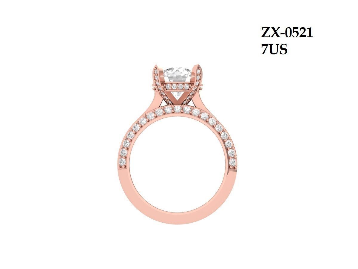 Solitair Ring Bridal Set 3D print model_10