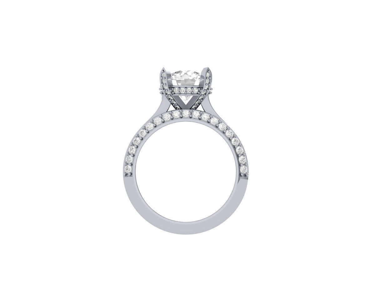 Solitair Ring Bridal Set 3D print model_9