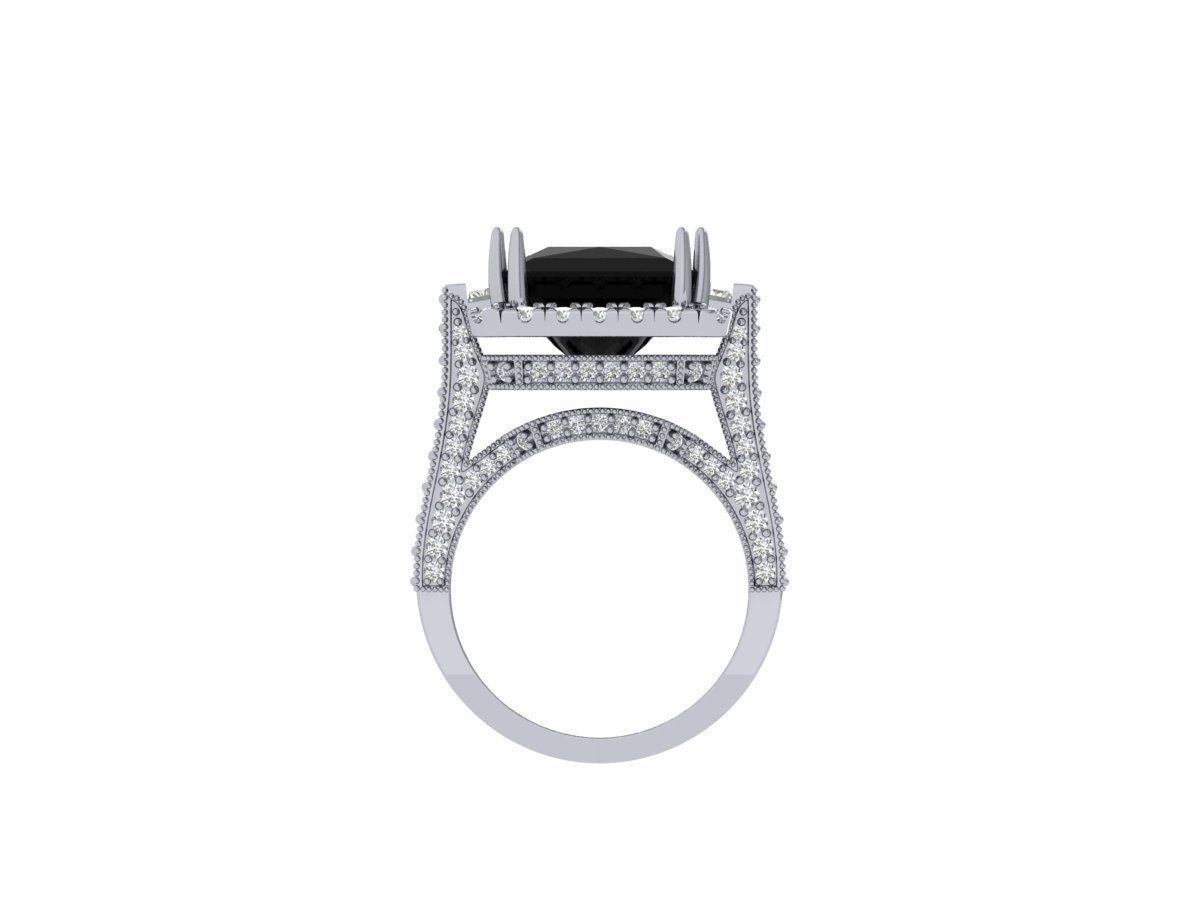 Princess Art Deco Ring 3D print model_9