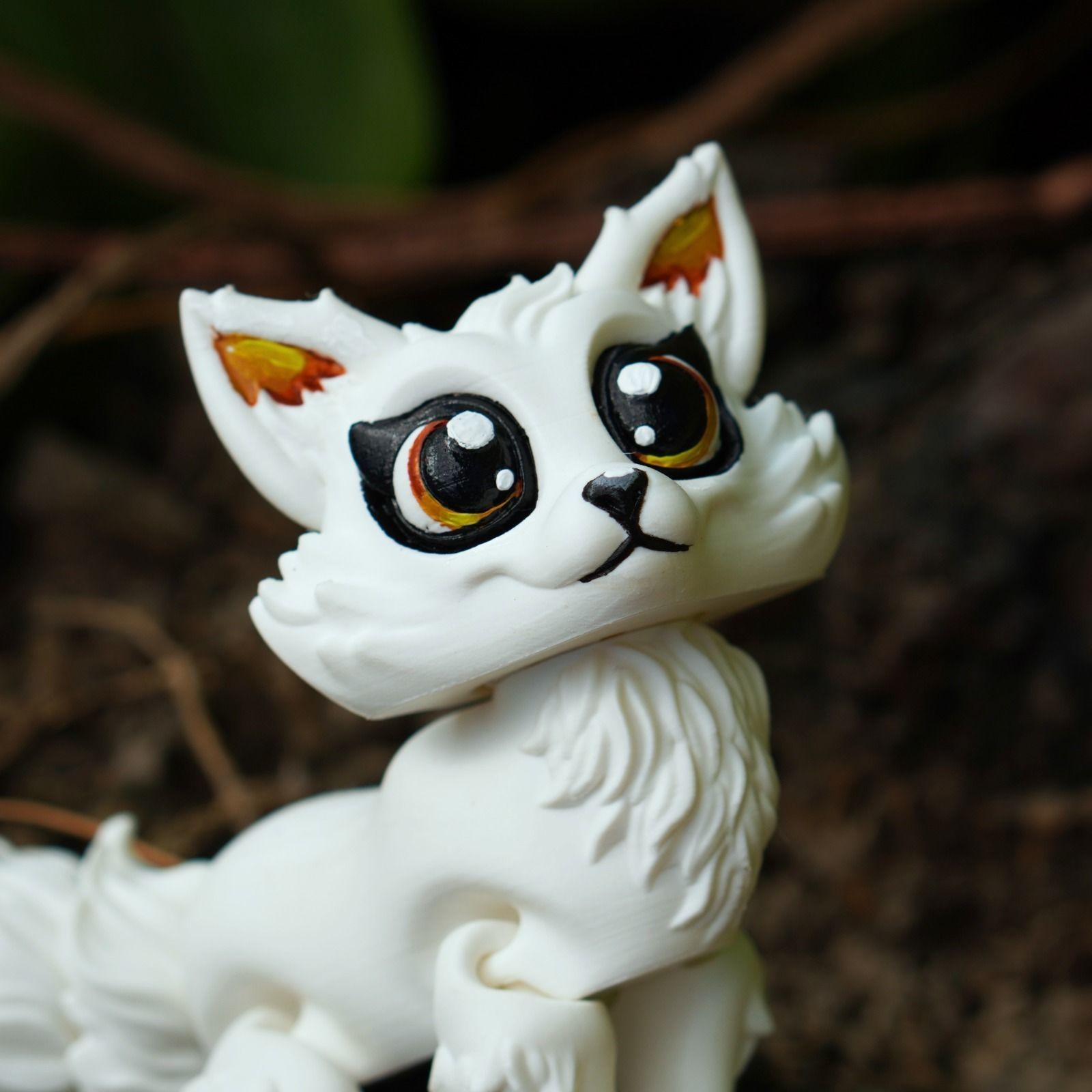 PRINT-IN-PLACE CUTE FLEXI ARCTIC FOX ARTICULATED 3D print model_1