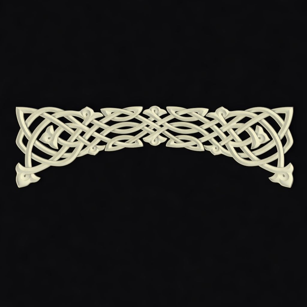 Central decor ornament for furniture 3D model_1