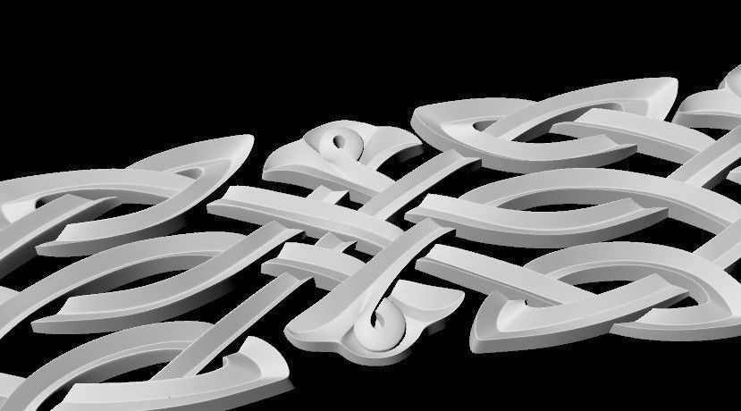 Central decor ornament for furniture 3D model_5