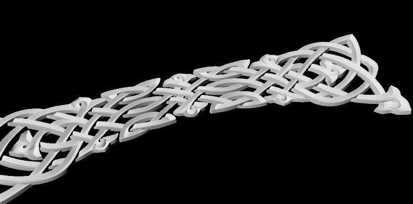 Central decor ornament for furniture 3D model_3