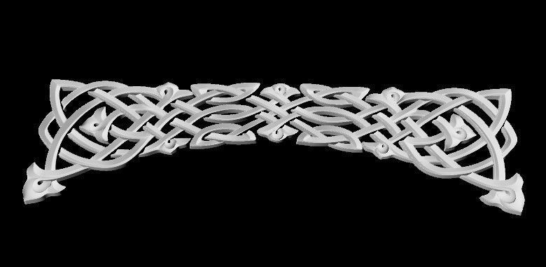 Central decor ornament for furniture 3D model_2